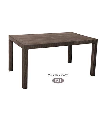 میز مستطیل حصیری کد 321