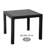 میز مربع حصیر بافت کد 323 سیاه