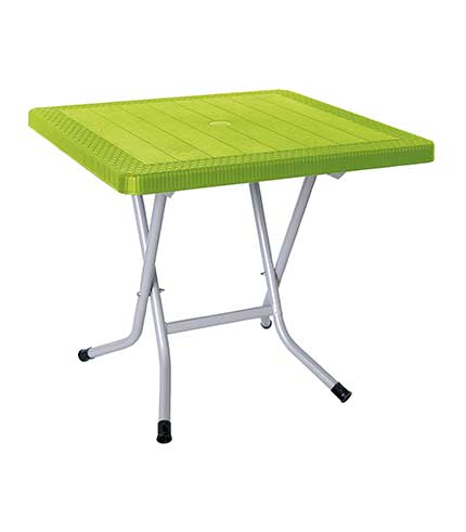 میز مربع تاشو حصیربافت کد 523 - سبز