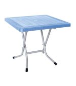 میز مربع تاشو حصیربافت کد 523 - آبی