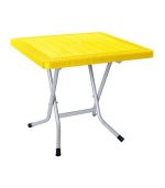 میز مربع تاشو حصیربافت کد 523 - زرد