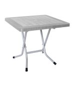 میز مربع تاشو حصیربافت کد 523 - طوسی