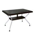 میز مستطیل حصیربافت پایه فلزی کد 621 - مشکی