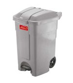 سطل پدالی چرخدار 5000 - طوسی