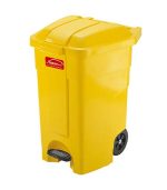 سطل پدالی چرخدار 5000 - زرد