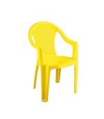 صندلی پلاستیکی بزرگ دسته دار 812 زرد