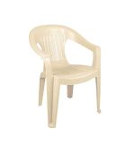 صندلی پلاستیکی بزرگ دسته دار 868 کرم روشن