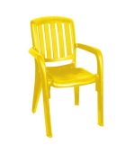 صندلی پلاستیکی دسته دار 886 زرد