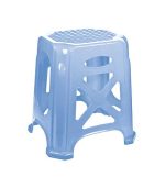 چهارپایه پلاستیکی حصیری بلند 1017 آبی