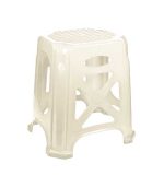 چهارپایه پلاستیکی حصیری بلند 1017 شیری