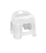 چهارپایه پلاستیکی پشتی دار 1212 سفید