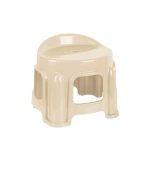 چهارپایه پلاستیکی پشتی دار 1212 کرم