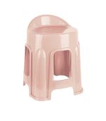 چهارپایه پلاستیکی پشتی دار 1213 صورتی