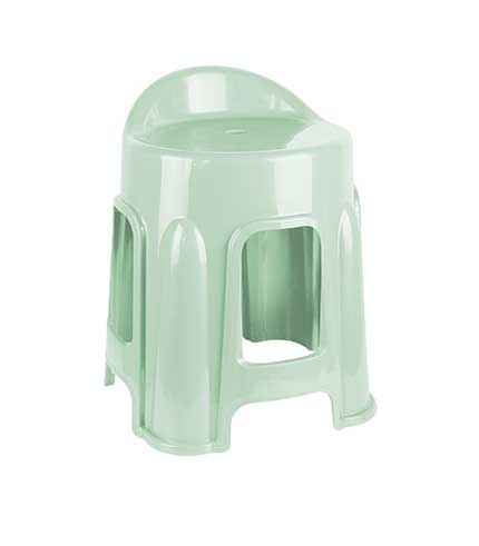 چهارپایه پلاستیکی پشتی دار 1213 سبز روشن