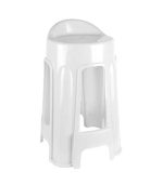 چهارپایه پلاستیکی پشتی دار 1214 سفید