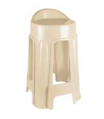 چهارپایه پلاستیکی پشتی دار 1214 کرم