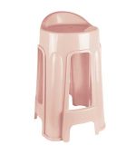 چهارپایه پلاستیکی پشتی دار 1214 صورتی