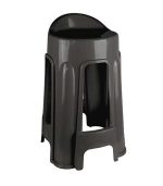 چهارپایه پلاستیکی پشتی دار 1214 سیاه