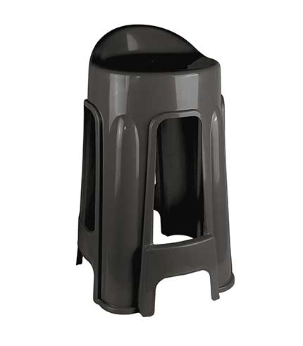 چهارپایه پلاستیکی پشتی دار 1214 سیاه