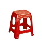 چهارپایه پلاستیکی حصیری بلند 1217 قرمز