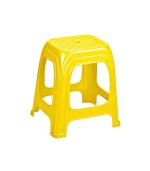 چهارپایه پلاستیکی حصیری بلند 1217 زرد