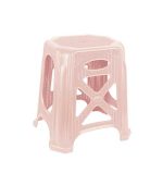 چهارپایه پلاستیکی بلند گلدیس صورتی