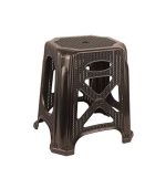 چهارپایه پلاستیکی بلند گلدیس قهوه ای