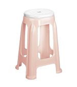 چهارپایه پلاستیکی دو رنگ بلند 1417 صورتی