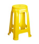 چهارپایه پلاستیکی دو رنگ بلند 1417 زرد