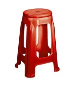 چهارپایه پلاستیکی دو رنگ بلند 1417 قرمز
