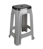 چهارپایه پلاستیکی دو رنگ 1418 طوسی