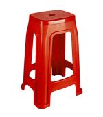 چهارپایه پلاستیکی دو رنگ 1418 قرمز