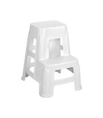 چهارپایه دو پله پلاستیکی بلند سوپر سفید