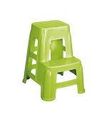 چهارپایه دو پله پلاستیکی بلند سوپر سبز
