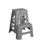 چهارپایه دو پله پلاستیکی بلند سوپر طوسی