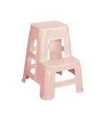 چهارپایه دو پله پلاستیکی بلند سوپر صورتی