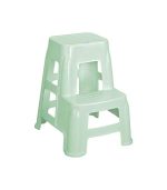 چهارپایه دو پله پلاستیکی بلند سوپر سبز روشن