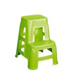 چهارپایه دو پله پلاستیکی بلند سبز
