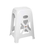 چهارپایه پلاستیکی بلند سوپر سفید