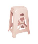 چهارپایه پلاستیکی بلند سوپر صورتی