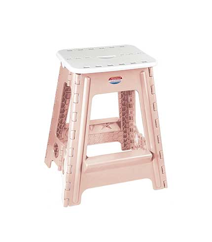 چهارپایه پلاستیکی تاشو 518 صورتی