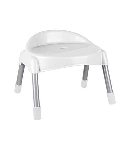 چهارپایه پلاستیکی پایه فلزی مدل 662 - سفید