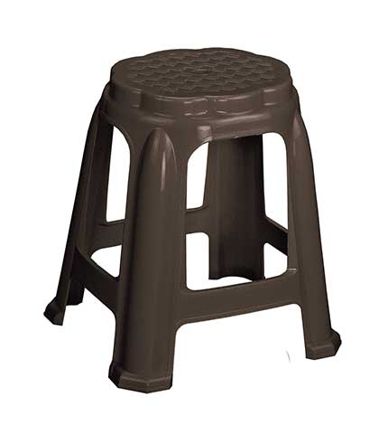 چهارپایه پلاستیکی کنگره مدل 717 قهوه ای