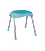 چهارپایه پلاستیکی پایه فلزی مدل 763 ابی روشن