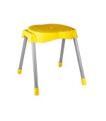 چهارپایه پلاستیکی پایه فلزی مدل 763 زرد