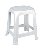 چهارپایه پلاستیکی حصیری بلند 817 سفید