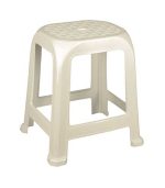 چهارپایه پلاستیکی حصیری بلند 817 شیری