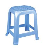 چهارپایه پلاستیکی حصیری بلند 817 آبی تیره