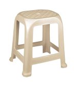 چهارپایه پلاستیکی حصیری بلند 817 کرم