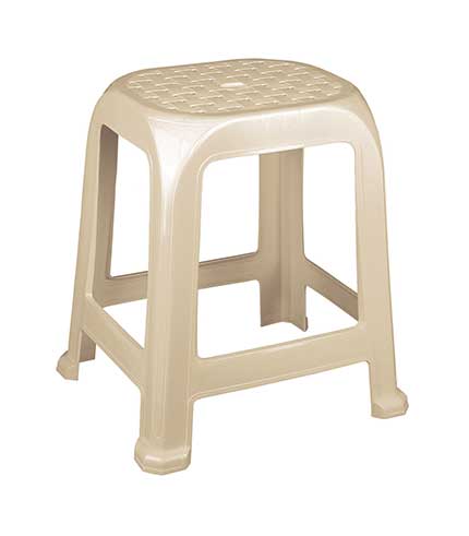 چهارپایه پلاستیکی حصیری بلند 817 کرم